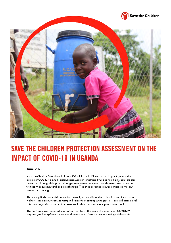 Save the Children Protection Assessment on the Impact of COVID19 in